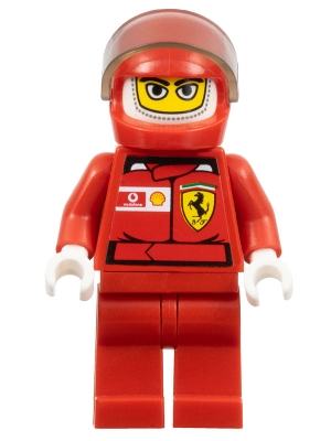 F1 Ferrari Driver with Helmet and Balaclava - with Torso Stickers