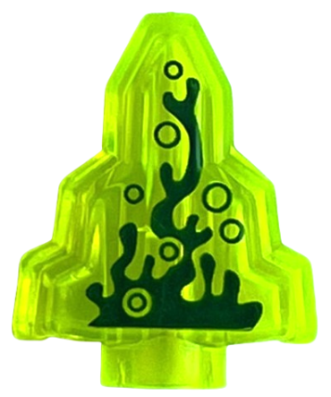 10178pb02 - Rock 1 x 2 Crystal Stepped with Dark Green Swamp Gas Moonstone Pattern