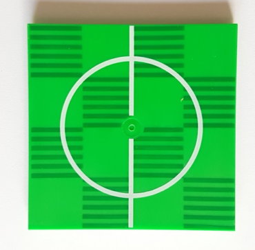 10202pb014 - Tile 6 x 6 with Bottom Tubes with Soccer (Football) Pitch Center Circle Pattern