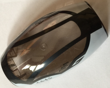 10312pb05 - Windscreen 10 x 6 x 3 Bubble Canopy Double Tapered with Square Front Cutout with Ninjago Black and White Pattern