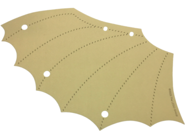 110507 - Cloth Wing 19 x 14 1/2 Left with Dark Tan Stitching Pattern
