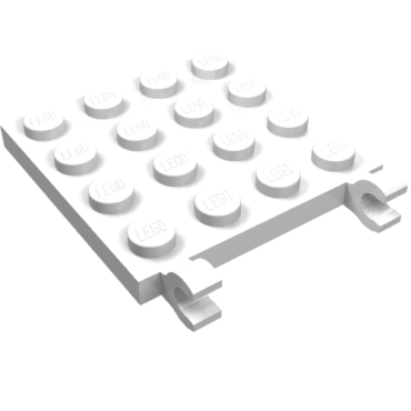 11399 - Plate, Modified 4 x 4 with 2 Open O Clips (Horizontal Grip)