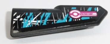 11946pb037 - Technic, Panel Fairing #21 Very Small Smooth, Side B with 'RACE', Blue and White Splotches Pattern (Sticker) - Set 42095