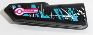 11947pb037 - Technic, Panel Fairing #22 Very Small Smooth, Side A with 'RACE', Blue and White Splotches Pattern (Sticker) - Set 42095