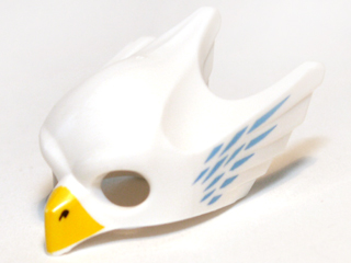 12549pb01 - Minifigure, Headgear Mask Bird / Eagle with Yellow Beak and Medium Blue Feathers Pattern