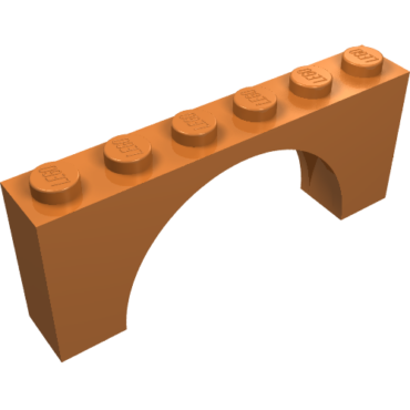 12939 - Arch 1 x 6 x 2 - Thin Top without Reinforced Underside