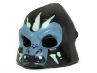 13361pb01 - Minifigure, Headgear Mask Gorilla with Sand Blue Face, White Fangs, and Yellowish Green Face Paint, Open Mouth Pattern