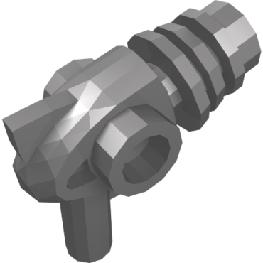 13608 - Minifigure, Weapon Space Ray Gun - Rounded Heat Diffusers
