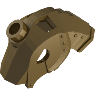13745 - Horse Battle Helmet, Stud on Top and 4 Neck Plates (Unicorn)
