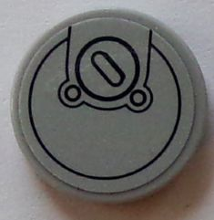 14769pb034 - Tile, Round 2 x 2 with Bottom Stud Holder with Filler Cap Pattern (Sticker) - Set 60073