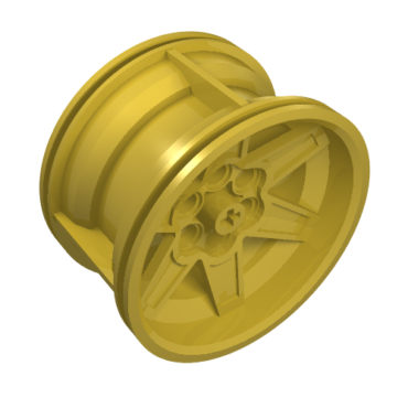 15038 - Wheel 56mm D. x 34mm Technic Racing Medium, 6 Pin Holes