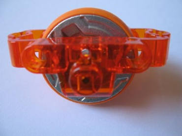 15103c02 - Technic Brick 3 x 6 x 2 with Metal Flywheel and Orange Tire (Chima Rip Cord Base)
