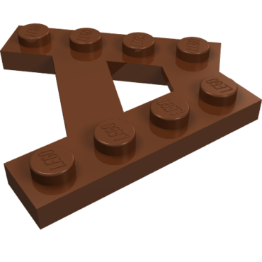 15706 - Wedge, Plate A-Shape with 2 Rows of 4 Studs