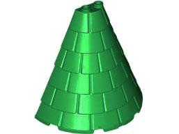 1746 - Tower Roof 4 x 8 x 6 Half Cone Shaped with Roof Tiles
