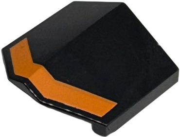 1762pb003 - Slope, Curved 33 2 x 2 Double / Inverted with Orange Stripe Pattern