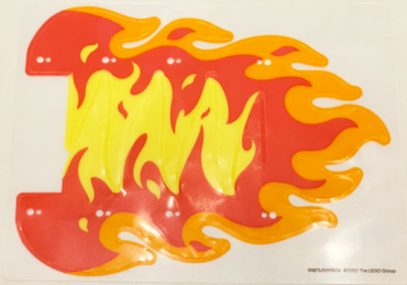 1875 - Plastic Fire with 8 Holes for Towballs and Yellow, Red, and Orange Flames Pattern