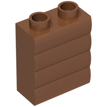 18783 - Duplo, Brick 1 x 2 x 2 with Log Profile