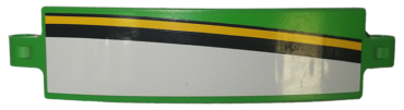 18944pb006L - Technic, Panel Curved 3 x 13 with White, Black and Yellow Stripes Pattern Model Left Side (Sticker) - Set 42039