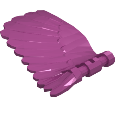 20312 - Wing 4 x 7 Right with Feathers and Bar Handles