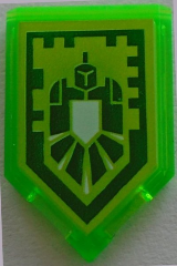 22385pb152 - Tile, Modified 2 x 3 Pentagonal with Nexo Power Shield Pattern - Gamma Rays