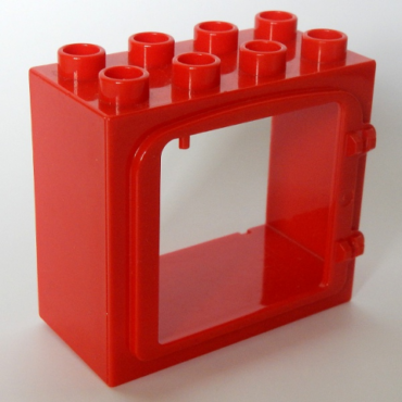 2332b - Duplo Door / Window Frame 2 x 4 x 3 Raised Door Outline, Completely Open Back