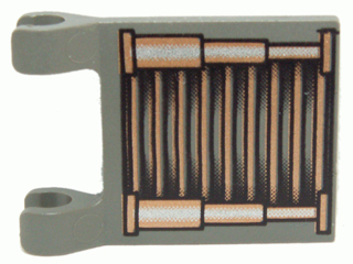 2335px16 - Flag 2 x 2 Square with Copper, Silver and Black Grille Pattern