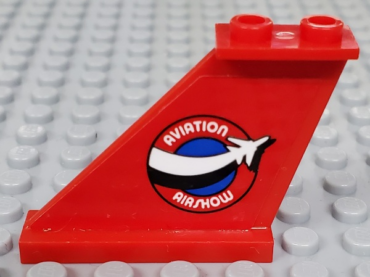 2340pb070L - Tail 4 x 1 x 3 with 'AVIATION AIRSHOW' Pattern Model Left Side (Sticker) - Set 60103