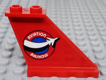 2340pb070R - Tail 4 x 1 x 3 with 'AVIATION AIRSHOW' Pattern Model Right Side (Sticker) - Set 60103
