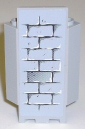 2345pb08 - Panel 3 x 3 x 6 Corner Wall with Light Bluish Gray Full Brick Wall Pattern (Sticker) - Set 8813/8823