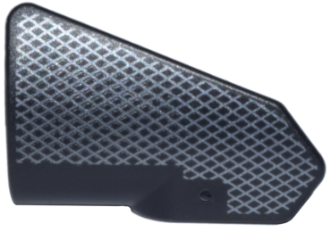 2387pb001 - Technic, Panel Fairing # 7 Very Small Smooth Short, Side A with Silver Lattice Grid Pattern