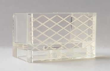23969pb004 - Panel 1 x 2 x 1 with Rounded Corners and 2 Sides with Soccer (Football) Goal Net Pattern