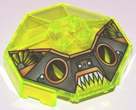2418bpx1 - Windscreen 6 x 6 x 2 Octagonal Canopy with Axle Hole with Stingrays Pattern