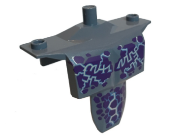 24301pb03 - Large Figure Torso Armor Shoulder Studs with Dark Purple Spots and Medium Blue Veins Pattern