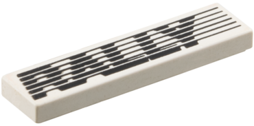 2431pb0004 - Tile 1 x 4 with 'RALLY' and Streaks Pattern