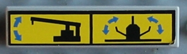 2431pb0017 - Tile 1 x 4 with Arm Up/Down & Cargo Doors Open/Close Pattern (Sticker) - Set 8480