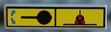 2431pb0018 - Tile 1 x 4 with Engine On/Off Pattern (Sticker) - Set 8480