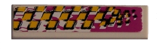 2431pb0054L - Tile 1 x 4 with Racers Pattern Model Left Side (Sticker) - Set 8131