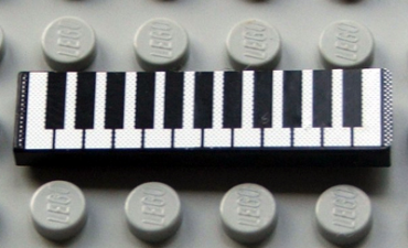 2431pb0069 - Tile 1 x 4 with Keyboard Pattern (Sticker) - Set 5942