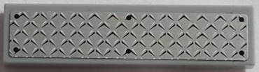2431pb0075 - Tile 1 x 4 with Silver Tread Plate and 6 Rivets Pattern (Sticker) - Sets 3179 / 7636 / 7642 / 7942 / 7944 / 8191