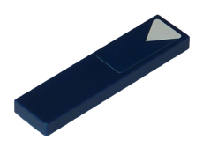 2431pb0149 - Tile 1 x 4 with One White Triangle Pattern (Sticker) - Set 8086