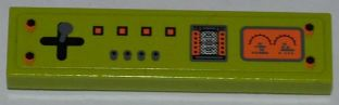 2431pb0225 - Tile 1 x 4 with Joystick and Control Panel Pattern (Sticker) - Set 8958