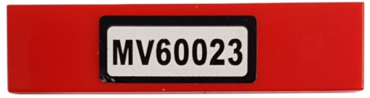 2431pb0309 - Tile 1 x 4 with Black 'MV60023' on White Background Pattern (Sticker) - Set 60023