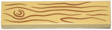 2431pb0366 - Tile 1 x 4 with Wood Grain Medium Nougat Pattern