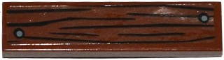 2431pb0396 - Tile 1 x 4 with Wood Grain and 2 Dark Bluish Gray Nails on Transparent Background Pattern (Sticker) - Set 75904