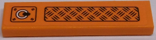 2431pb0500 - Tile 1 x 4 with Tread Plate and Ring Pattern (Sticker) - Set 60166