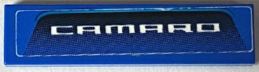 2431pb0828 - Tile 1 x 4 with White 'CAMARO' Pattern (Sticker) - Set 75891