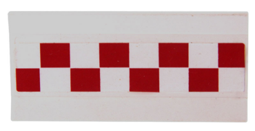 2440pb015 - Vehicle, Spoiler / Plow Blade 6 x 3 with Hinge with Red and White Checkered Pattern (Sticker) - Set 3181