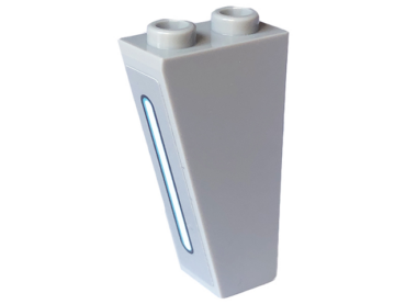 2449pb017 - Slope, Inverted 75 2 x 1 x 3 with White and Medium Azure SW Death Star Wall Light Pattern (Sticker) - Set 75324