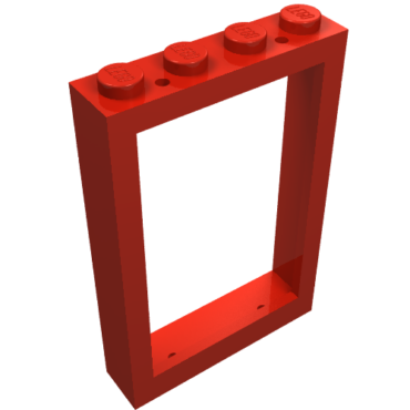 2493a - Window 1 x 4 x 5 with Solid Studs