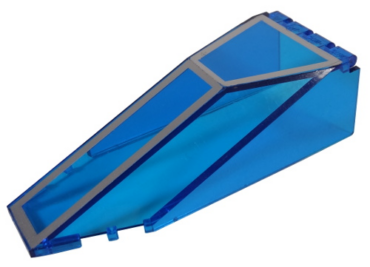 2507pb03 - Windscreen 10 x 4 x 2 1/3 Canopy with Silver Lines Pattern